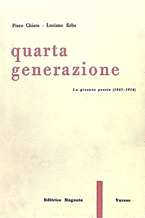 Immagine di copertina dell'antologia Quarta Generazione