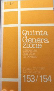 Quinta Generazione, XV, 153/154, Marzo/Aprile 1987