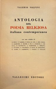 Frontespizio dell'Antologia della poesia religiosa italiana contemporanea.