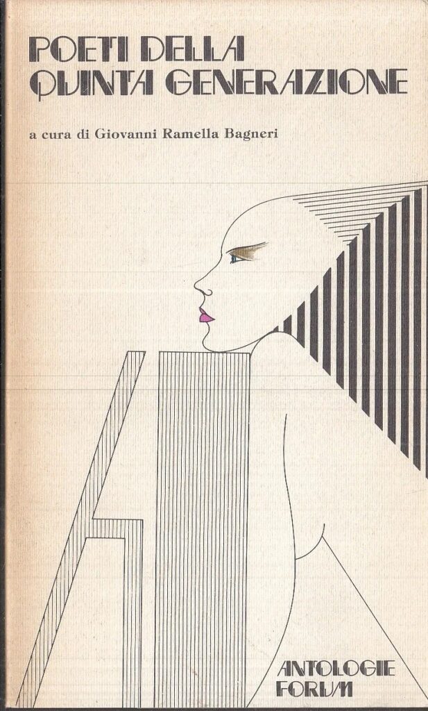 Copertina de I poeti della quinta generazione, a cura di Giovanni Ramella Bagneri, Forlì, Forum/Quinta Generazione, 1983.